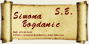 Simona Bogdanić vizit kartica